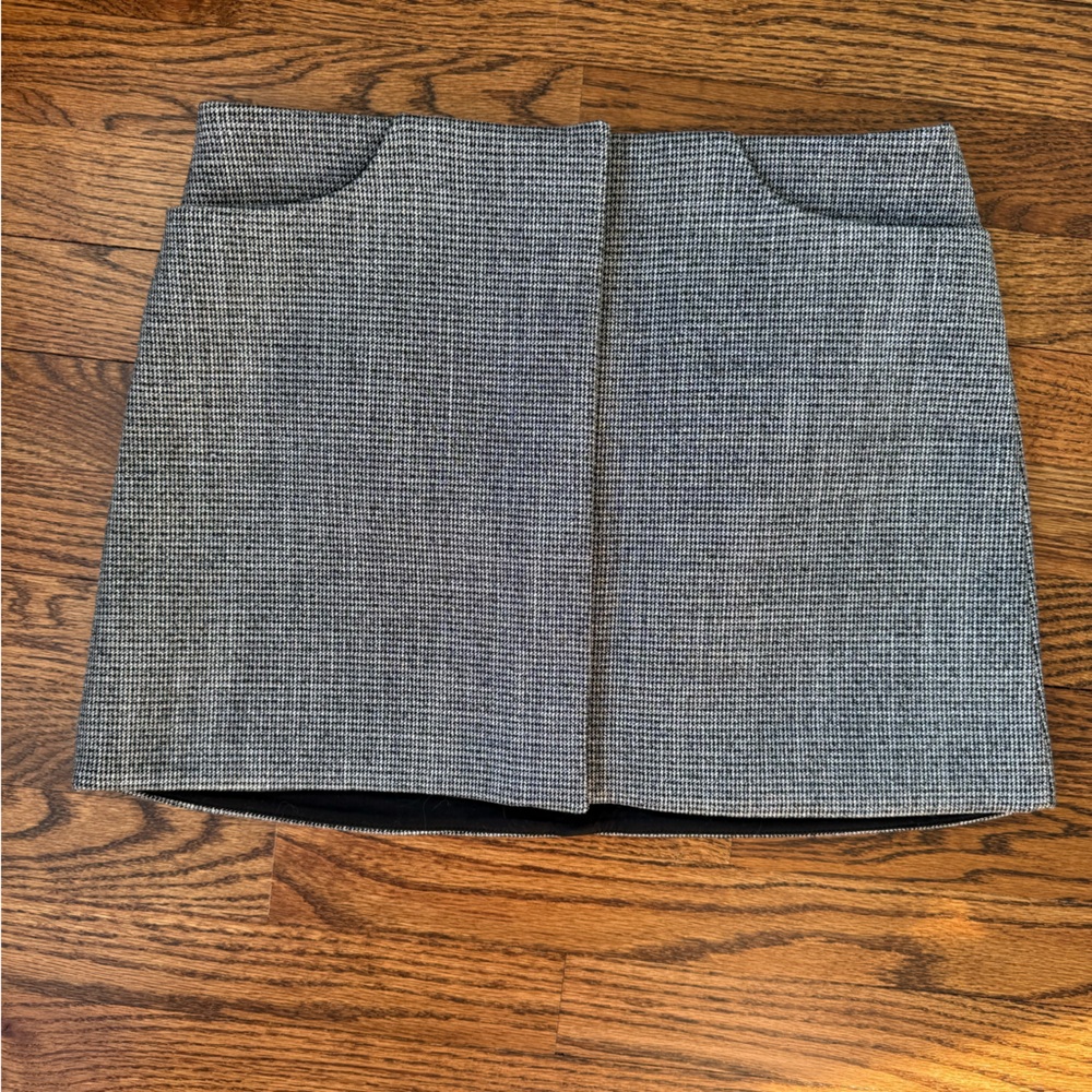 Gray Houndstooth Skirt H&M